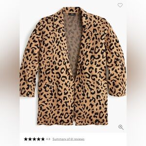 J. Crew Sophie Tan and Black Leopard Print blazer.